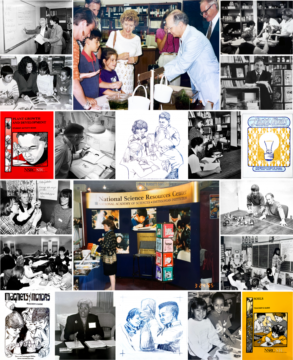 Collage of archival photos from SSEC