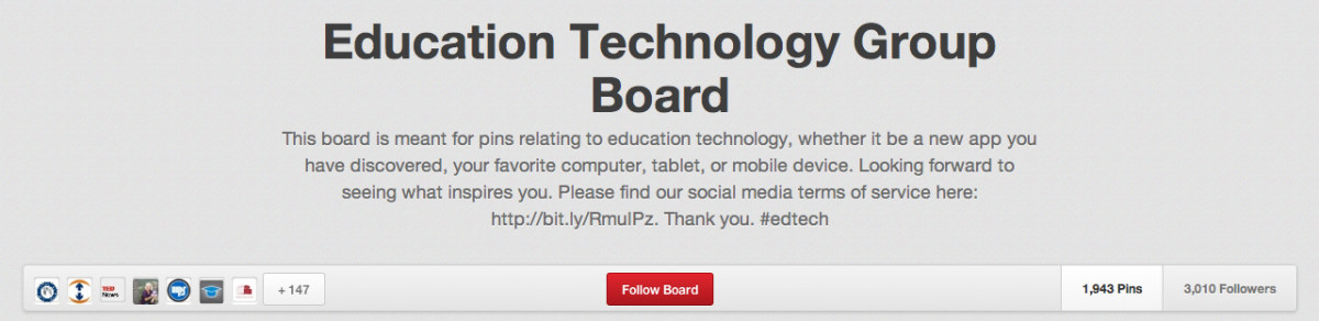 Education Technology Group Pintrest page