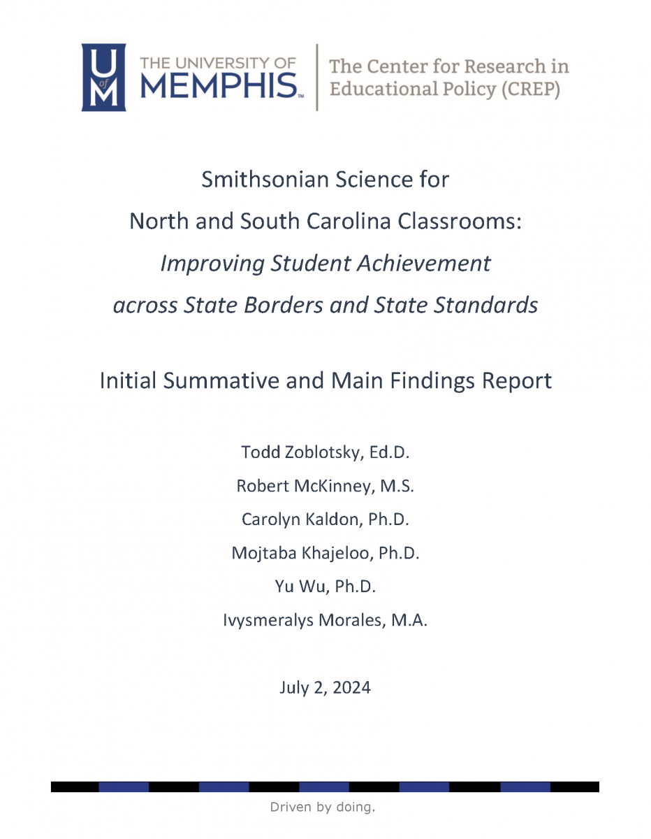 Cover of the initial summative and main findings report