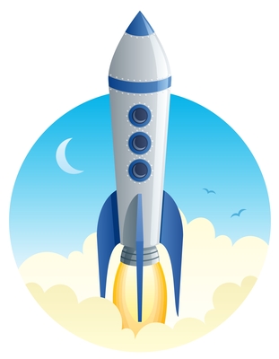 Rocket Ship Graphic