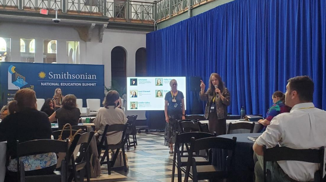 Dr. Carol O’Donnell addresses attendees of the Smithsonian National Education Summit