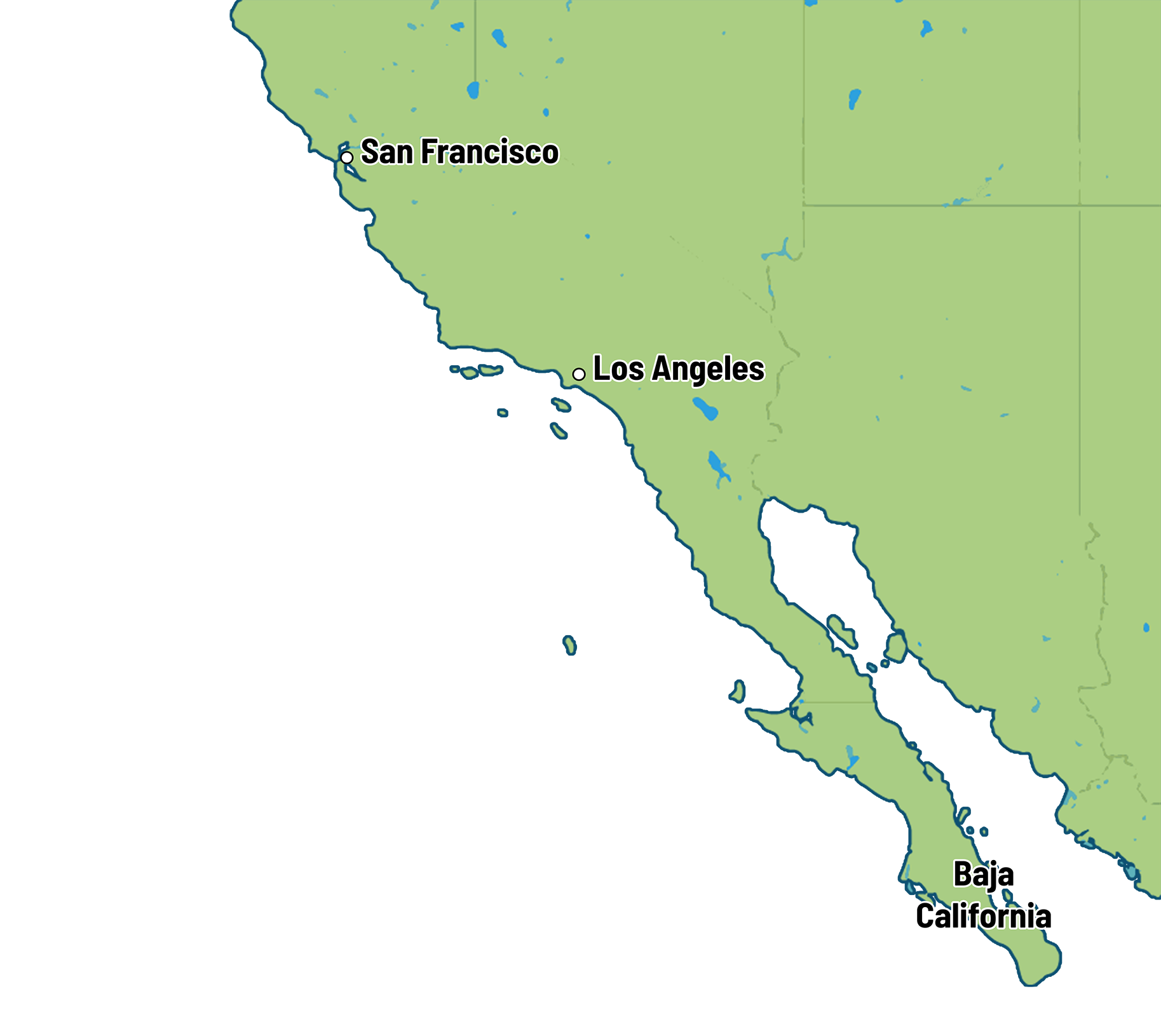 map of california west coast