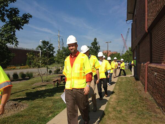 Teachers learning about STEM careers at waste water recycling at AlexRenew