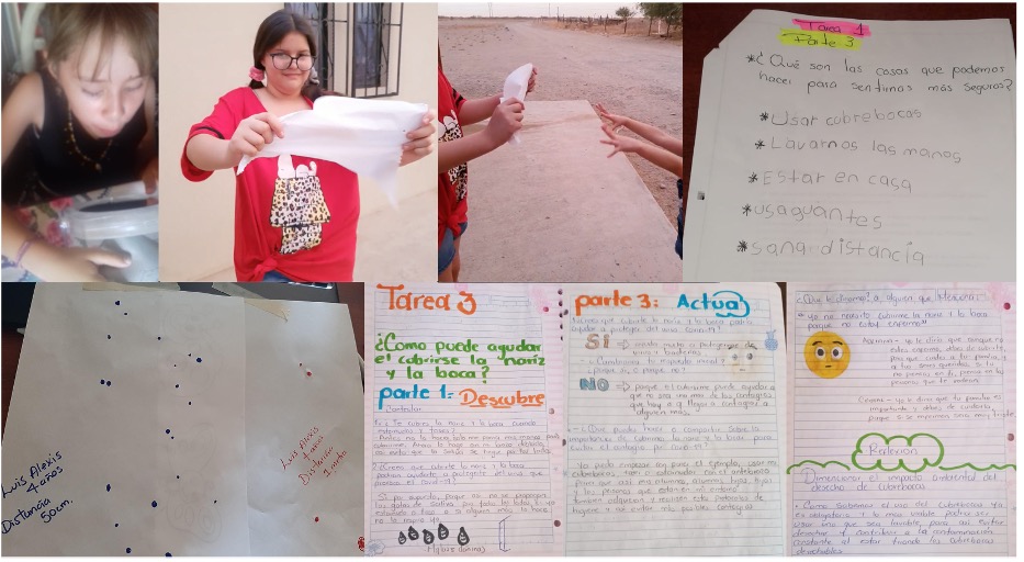 Learners submitted photos and videos of their investigation of masks and their Task 3 journals.