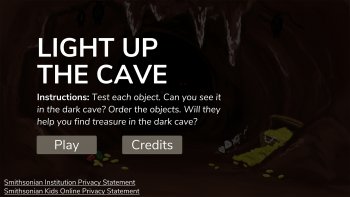 Light Up the Cave title screen