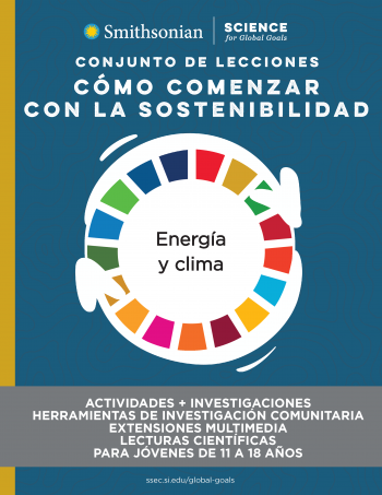 cover of the starting with sustainability lesson set energy and climate in Spanish