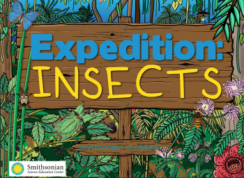 Title screen for the interactive e-Book, Expedition: Insects