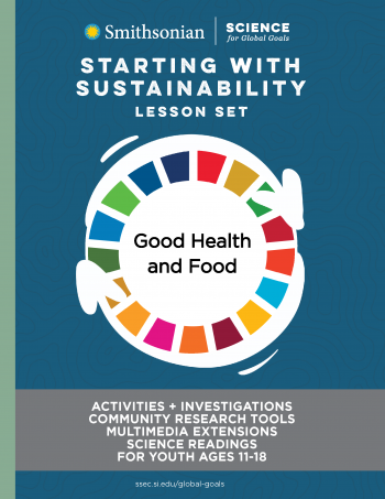 cover of the starting with sustainability lesson set good health and food