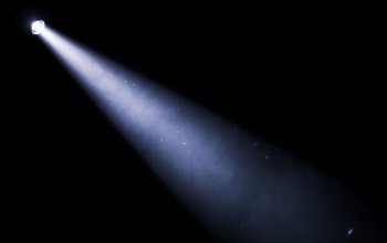 Photo of a beam of light coming from a flashlight