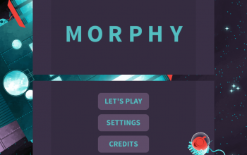 Title screen for the educational life science game, Morphy. 