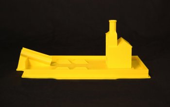 Image of 3D printed Smithsonian Castle and pan