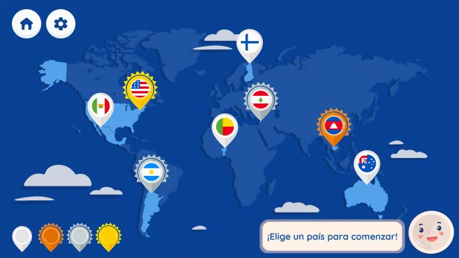 Pick Your Plate! Guía Global de Nutrición map screen