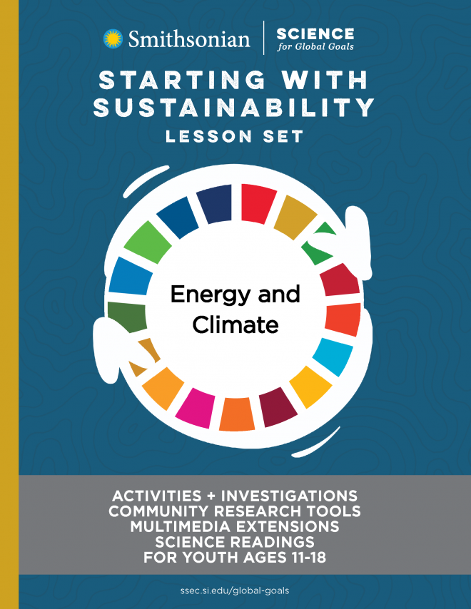 the cover of Starting with Sustainability Lesson Set Energy and Climate