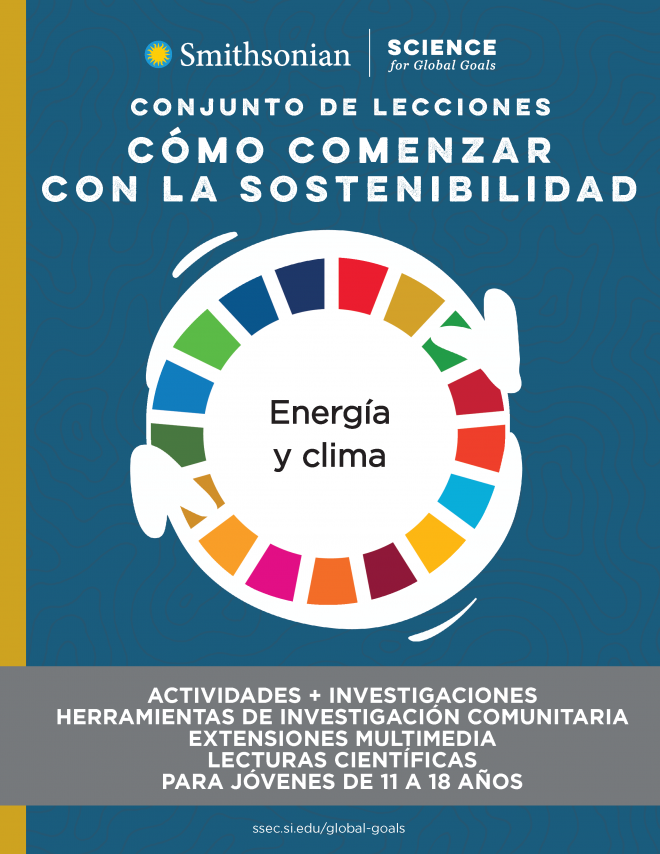 cover of the starting with sustainability lesson set energy and climate in Spanish