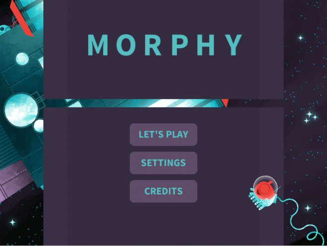 Title screen for the educational life science game, Morphy. 